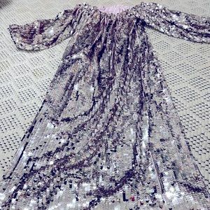 Strapless Sequin Gown